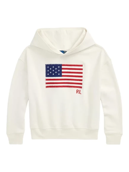 Детская худи Polo Ralph Lauren Kids Flag, белая