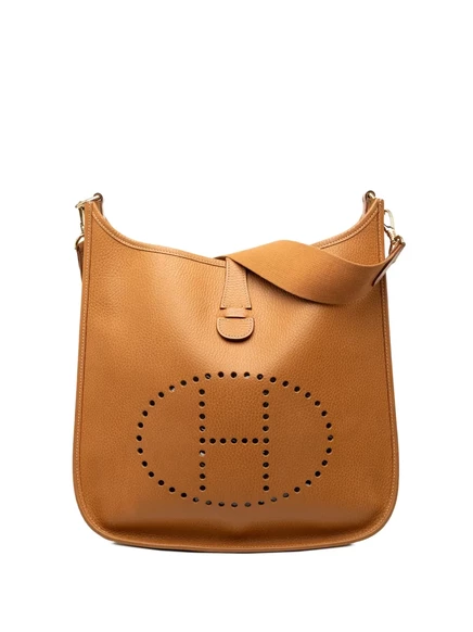 Женская сумка Hermès Evelyne I GM, коричневая