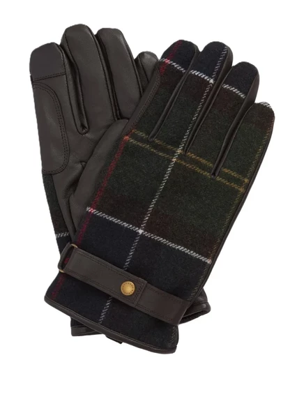 Мужские перчатки Barbour из кожи и шерсти, тартан TN12