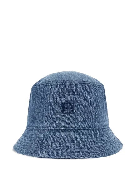 Женская панама anine bing shadow blue из хлопка, синяя