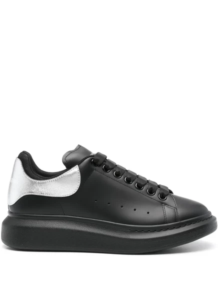 Мужские кеды Alexander McQueen Oversized кожаные, черные