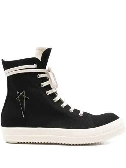 Мужские хай‑топы Rick Owens DRKSHDW со звездной вышивкой, черные