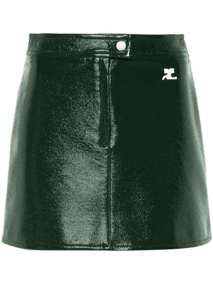 Женская мини-юбка Courrèges Reedition, зелёная
