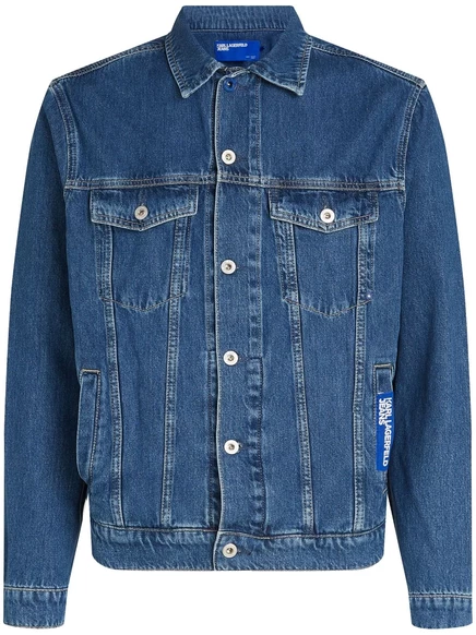 Мужская джинсовая куртка Karl Lagerfeld Jeans с нашивкой, синяя