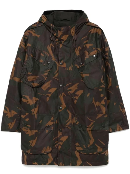 Мужская парка Barbour Wax Camo, коричневая