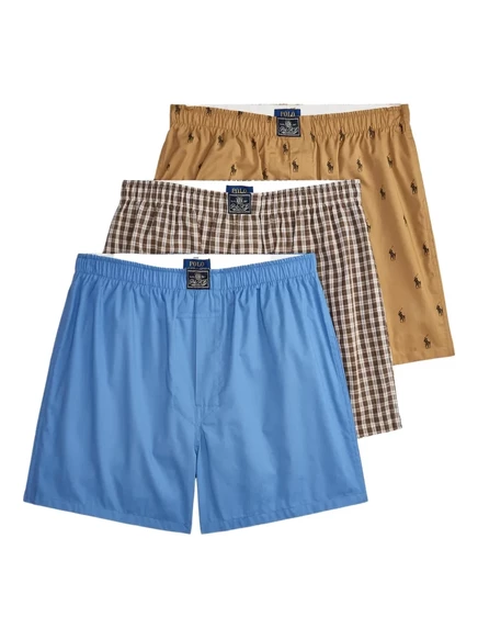 Мужские боксеры Polo Ralph Lauren 3 шт., синие