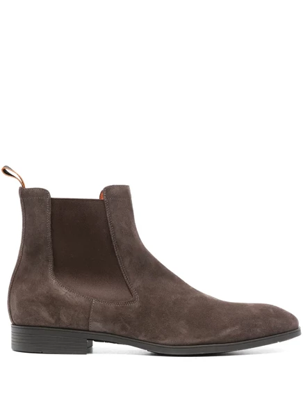Замшевые ботинки Челси от Santoni brown