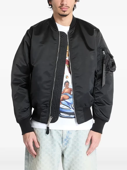 Мужская куртка-бомбер Alpha Industries на молнии, черная