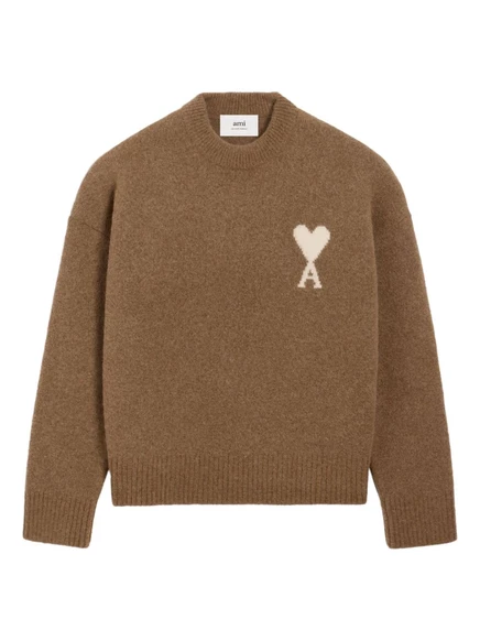Свитер AMI Paris Ami de Coeur brown