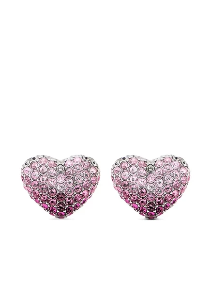 Женские серьги Marc Jacobs Pavé Balloon Heart, серебристые
