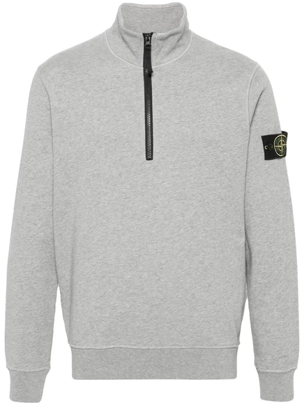 Мужская толстовка Stone Island с нашивкой Compass, серая