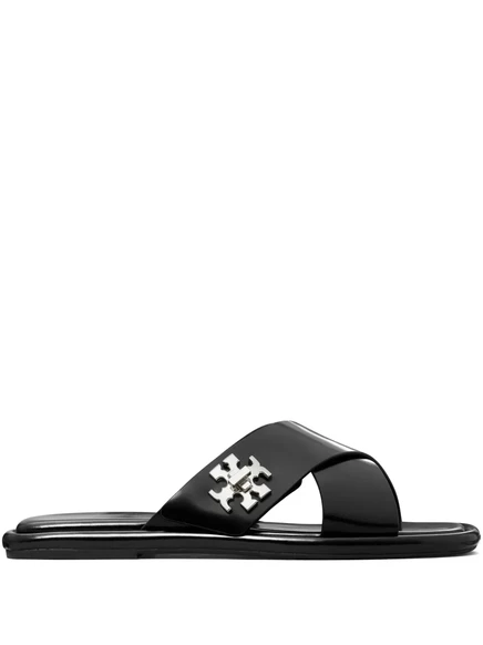 Кожаные шлепанцы от Тори Берч black
