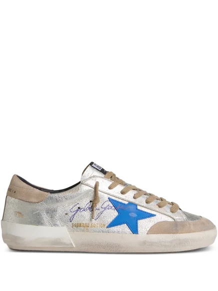 Мужские кроссовки Golden Goose с логотипом, серебристые
