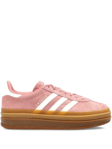 Женские кроссовки Adidas Gazelle Bold замшевые, розовые