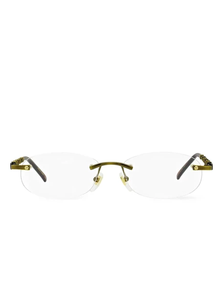 Женские очки Gucci Eyewear без оправы, золотистые