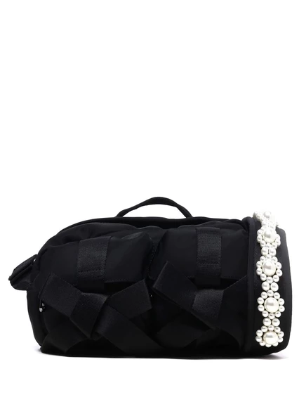 Классическая сумка-мессенджер Simone Rocha с бантом-бабочкой black