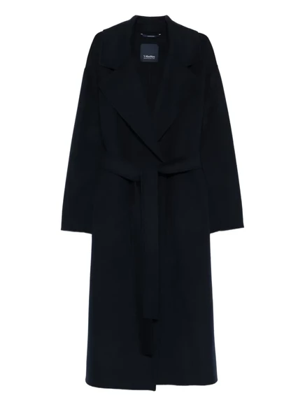 Женское пальто S. Max Mara Hobby с поясом, темно-синее