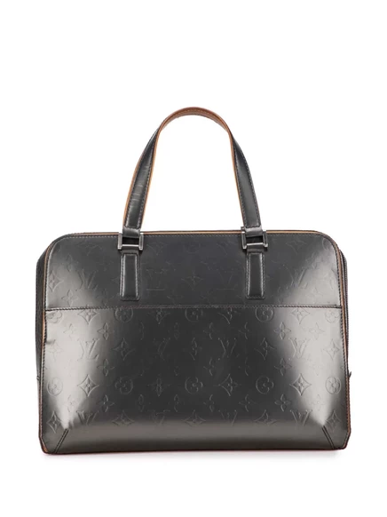 Бывшая в употреблении деловая сумка Louis Vuitton 2003 года выпуска с монограммой Mat Malden grey