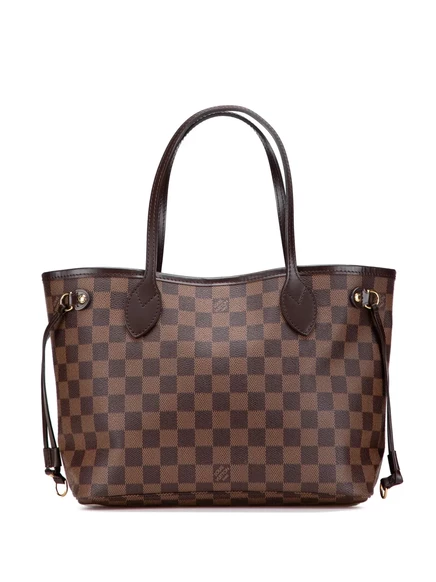 Сумка-тоут Damier Ebene Neverfull PM, бывшая в употреблении у Louis Vuitton в 2013 году brown