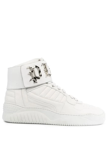 Высокие кроссовки с логотипом Philipp Plein white