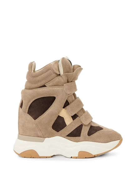 Женские кеды на танкетке Isabel Marant, бежевые