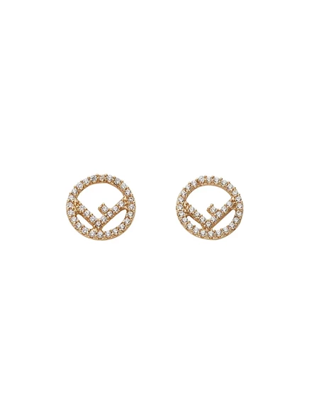 Женские серьги Fendi с логотипом, металлические