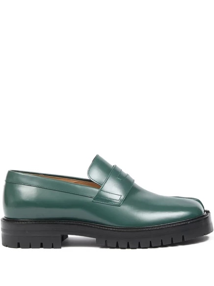 Мужские лоферы Maison Margiela Tabi, зеленые