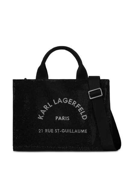Женская сумка-тоут Karl Lagerfeld Rue St-Guillaume средняя, черная