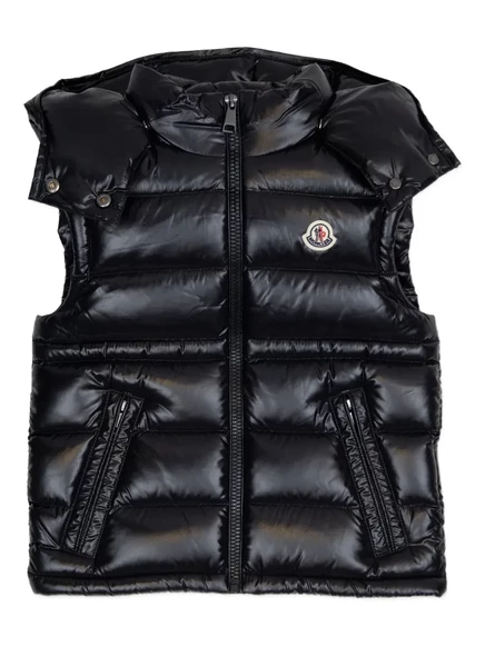 Пуховый жилет Moncler Enfant Ania с капюшоном black