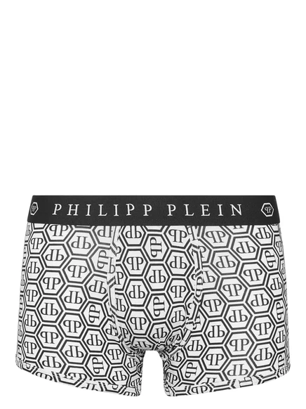 Мужские боксеры Philipp Plein с монограммой, белые