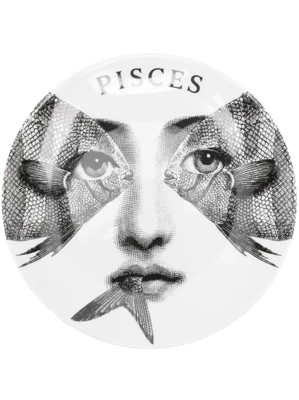 Тарелка Fornasetti Tema e Variazioni n.359 26 см, черно-белая