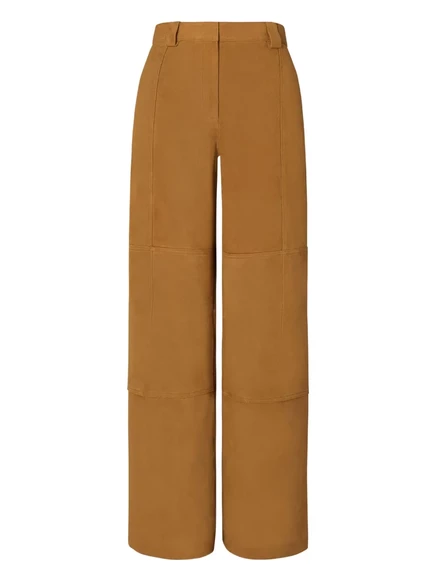Женские брюки Tory Burch из замши, коричневые