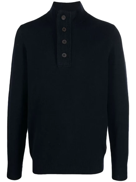 Мужской свитер Barbour на молнии, синий