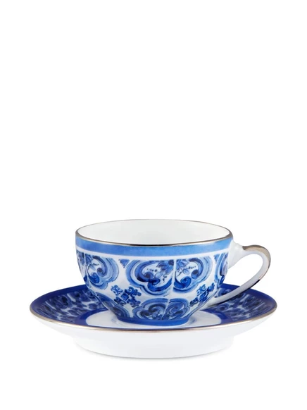 Набор для эспрессо Dolce & Gabbana Blu Mediterraneo, бело-синий