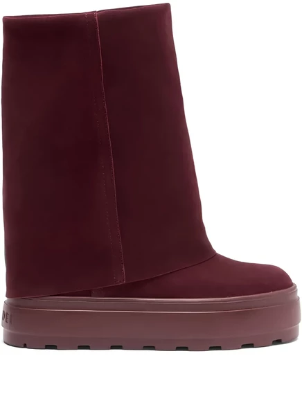 Замшевые сапоги Casadei Double Face  red