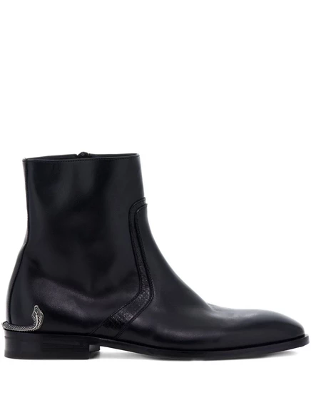 Кожаные ботильоны Roberto Cavalli black