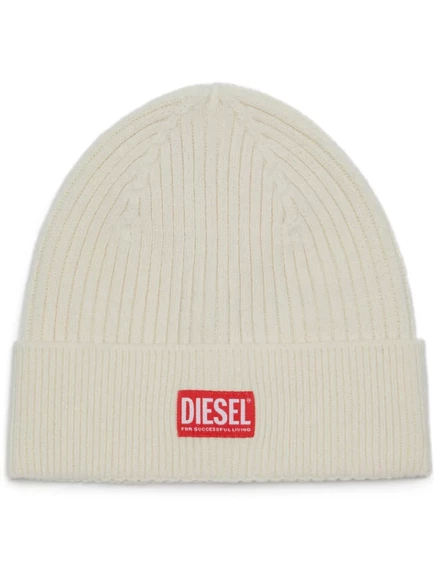 Унисекс шапка Diesel с логотипом, белая