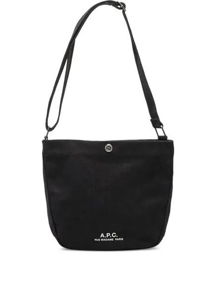 Сумка через плечо A.P.C. из канваса, черная