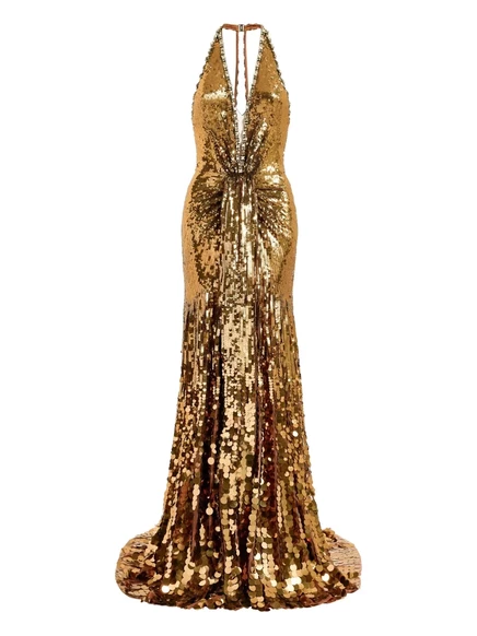 Макси-платье Jenny Packham Lisette, украшенное блестками gold
