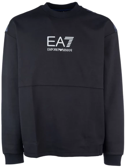 Мужская толстовка EA7 Emporio Armani с логотипом, черная