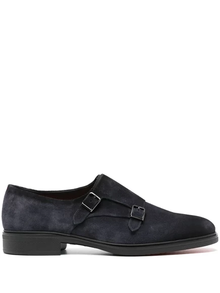 Мужские монки Santoni из замши, синие