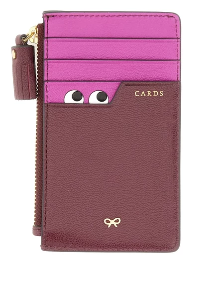 Женский картхолдер Anya Hindmarch с кисточкой, фиолетовый