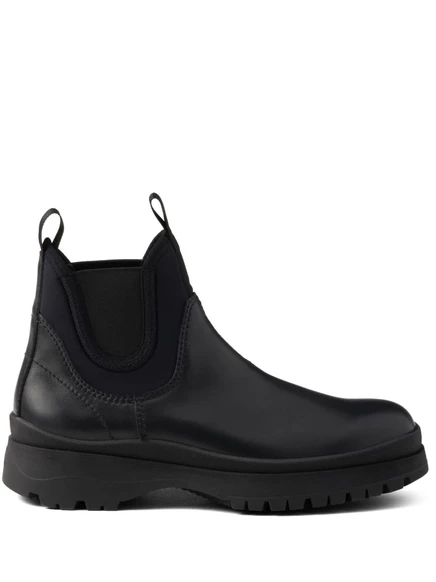 Мужские челси Prada из кожи, черные