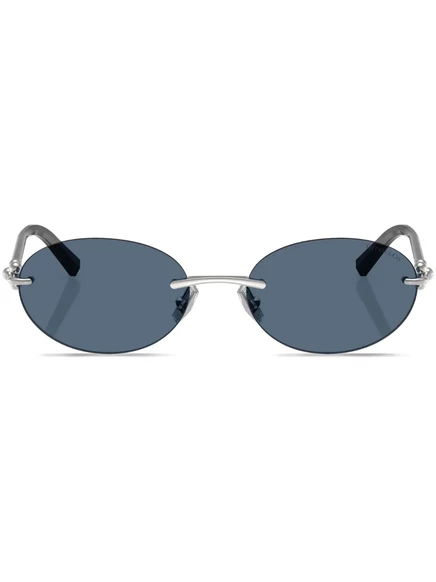 Солнцезащитные очки в овальной оправе Tiffany & Co Eyewear silver