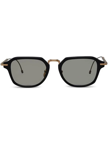 Солнцезащитные очки Thom Browne Eyewear в тонированной геометрической оправе black