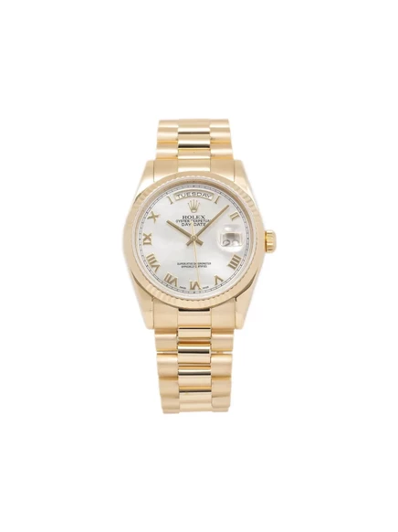 Мужские наручные часы Rolex Day‑Date 36 мм, серебристые