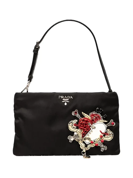 Сумка через плечо Tessuto Tattoo Pochette, бывшая в употреблении у Prada 2000-2025