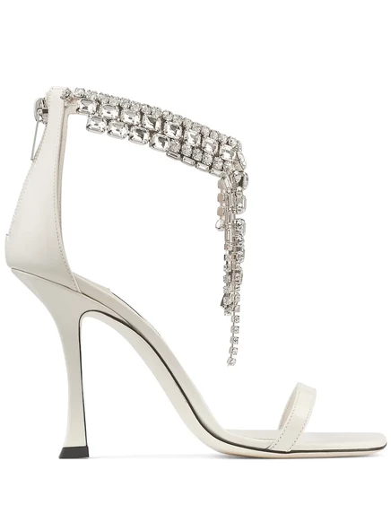 Босоножки Jimmy Choo 100 мм Verity white
