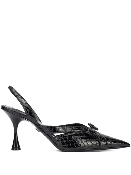 Туфли-лодочки Roberto Cavalli с острым носком и открытой спиной black