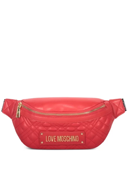 Женская поясная сумка Love Moschino с логотипом, красная